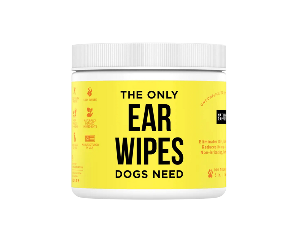 Natural Rapport The Only Ear Wipes Dogs Need alcohol-free dog ear cleaning wipes 100 count
